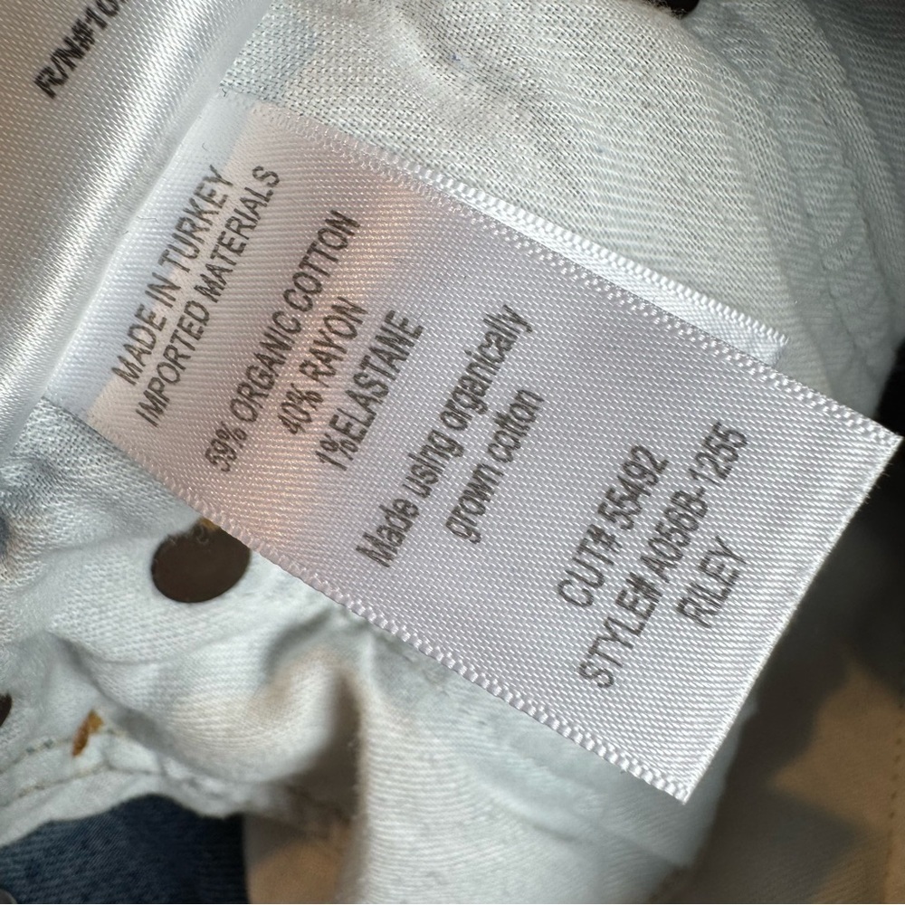 AGOLDE Riley High Rise Straight Crop in Whiplash Denim Blue Jeans 28 B25 - Picture 10 of 12